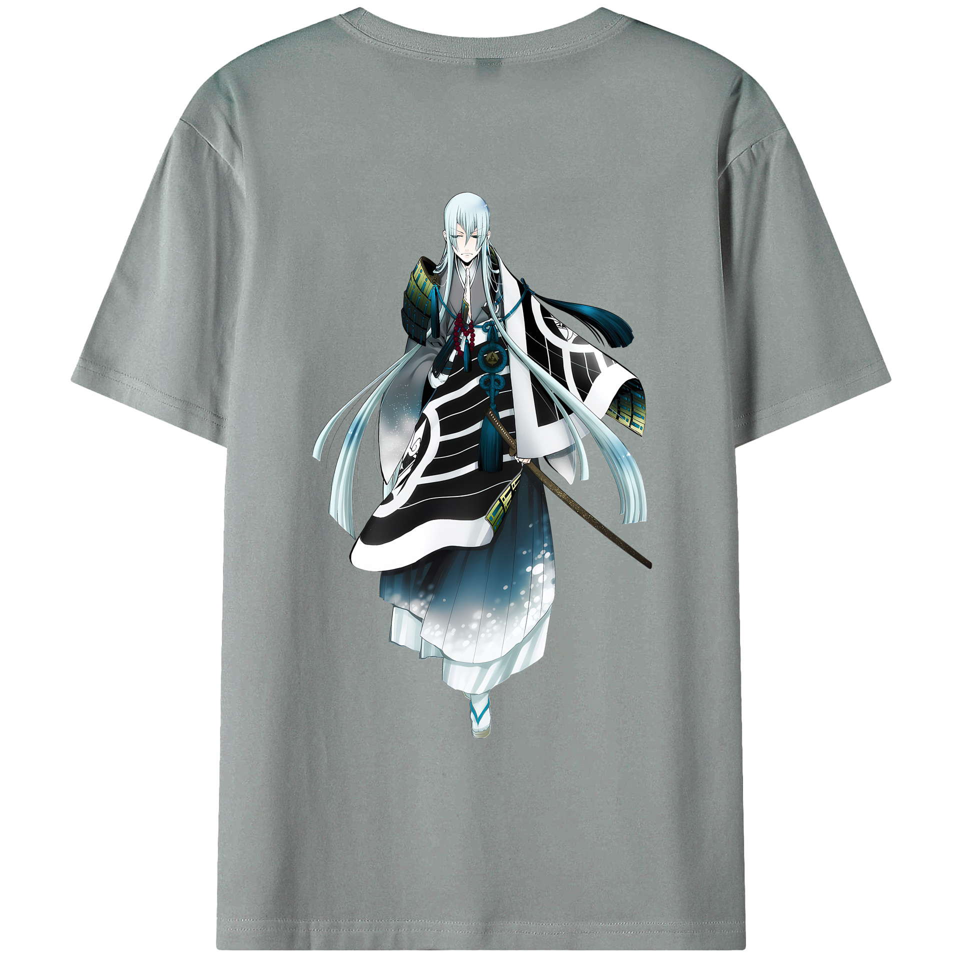 （画像用） 刀剣乱舞 Touken Ranbu 綿100％ メンズ半袖Tシャツ（バックプリント） 通気性